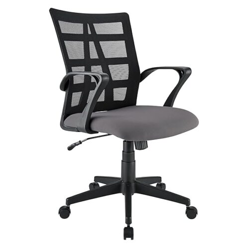 Realspace Fennington Bonded Leather HighBack Chair, Brown/Black