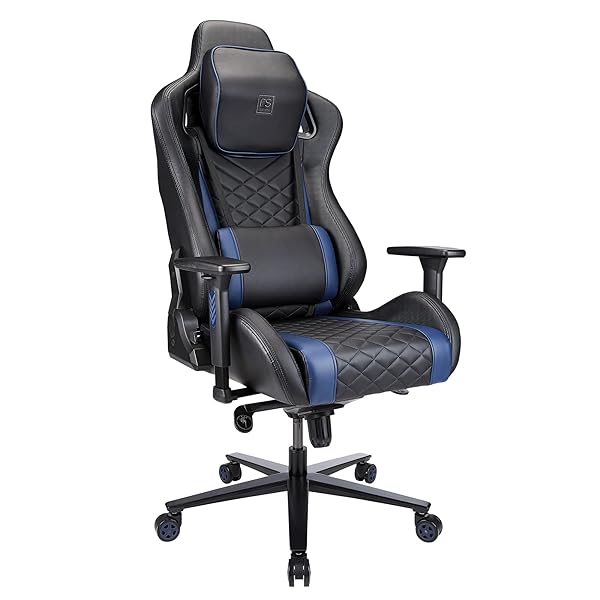 RS-Gaming-Davanti-Faux-Leather-High-Back-Gaming-Chair-BlackBlue-BIFMA-Certified-B099T4627J