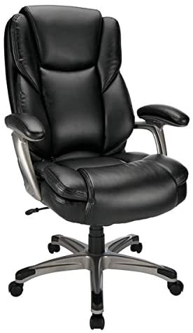 Realspace-Cressfield-Bonded-Leather-High-Back-Chair-BlackSilver-B0845VYQZ8