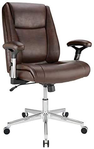RealspaceDenseyBondedLeatherMidBackManagersChairBrownBlackSilverB07S9STGCT PopularChairscom Realspace® Densey Bonded Leather Mid Back Managers Chair BrownBlackSilver PopularChairscom
