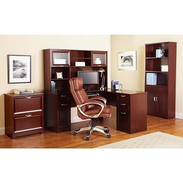 Realspace-Magellan-72H-5-Shelf-Bookcase-with-Doors-Classic-Cherry-B07SVPBFLM-3
