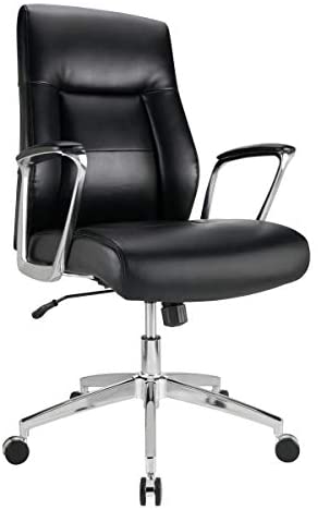 Realspace-Modern-Comfort-Delagio-Bonded-Leather-Mid-Back-Managers-Chair-BlackSilver-B07SWW9JR9