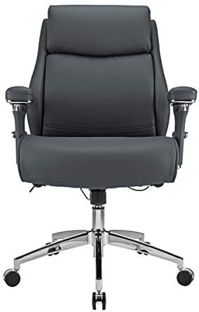 Realspace-Modern-Comfort-Keera-Bonded-Leather-Mid-Back-Managers-Chair-GrayChrome-B07FS3QTKV-2