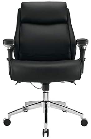 Realspace-Modern-Comfort-Keera-Bonded-Leather-Mid-Back-Managers-Chair-OnyxChrome-B07RY9P4MX-2