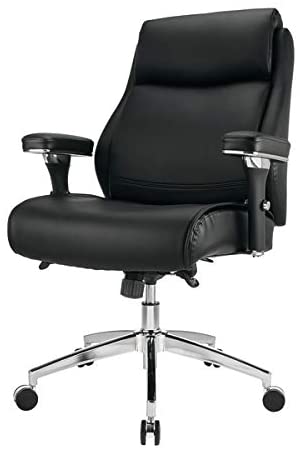 Realspace-Modern-Comfort-Keera-Bonded-Leather-Mid-Back-Managers-Chair-OnyxChrome-B07RY9P4MX-3