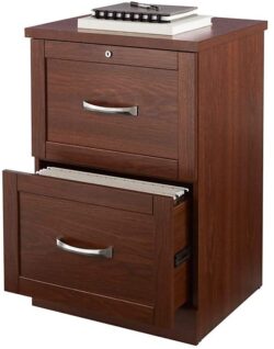Realspace 2 Drawer 17D Vertical File Cabinet Mulled Cherry PopularChairscom   