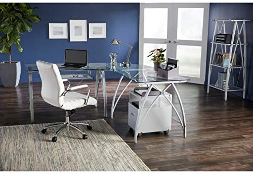 Realspace-Vista-60H-4-Shelf-GlassMetal-Bookcase-ClearSilver-B07NWY8BRJ-3