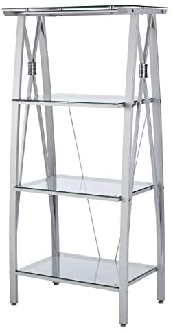 Realspace-Vista-60H-4-Shelf-GlassMetal-Bookcase-ClearSilver-B07NWY8BRJ-5
