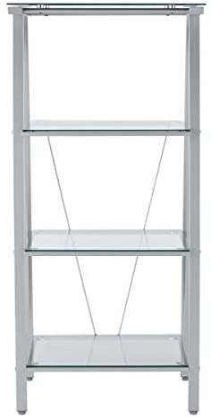 Realspace-Vista-60H-4-Shelf-GlassMetal-Bookcase-ClearSilver-B07NWY8BRJ-6