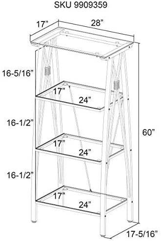 Realspace-Vista-60H-4-Shelf-GlassMetal-Bookcase-ClearSilver-B07NWY8BRJ-7