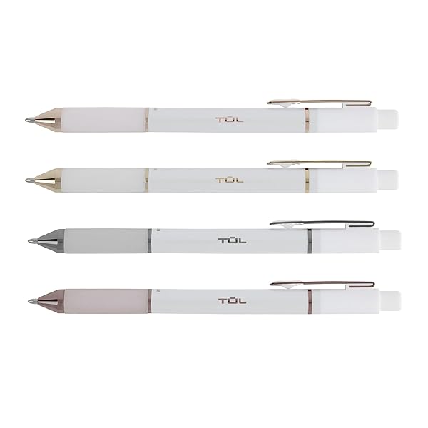 TUL-BP-Series-Retractable-Ballpoint-Pens-Medium-Point-10-mm-Pearl-White-Barrel-Black-Ink-Pack-Of-12-Pens-B07X127XPW-2