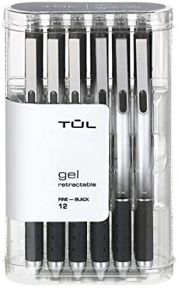 TUL-Gel-Pens-Retractable-Fine-Point-05-mm-Gray-Barrel-B0746NKGCL